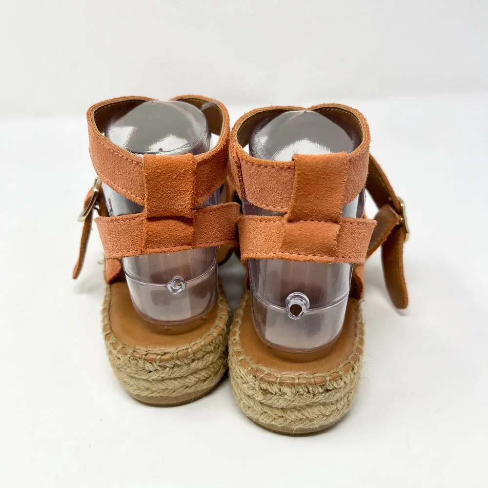 NAGUISA Mediterranean Women's Abisal Espadrilles Sandals Leather Strap Size 9.5
